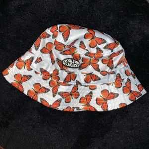 Petals and Peacocks butterfly bucket hat